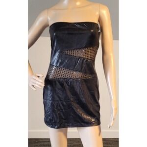 Sexy Women Black Stretch Strapless Mini Club Party Cocktail Dress Small LB1028
